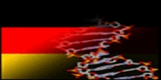Deutschlandflagge und DNA-Helix