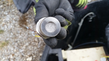 Ausgebauter Gaswarnsensor