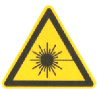 Warnung vor Laserstrahlen