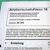 Titelblatt der Abfallwirtschaftsfakten