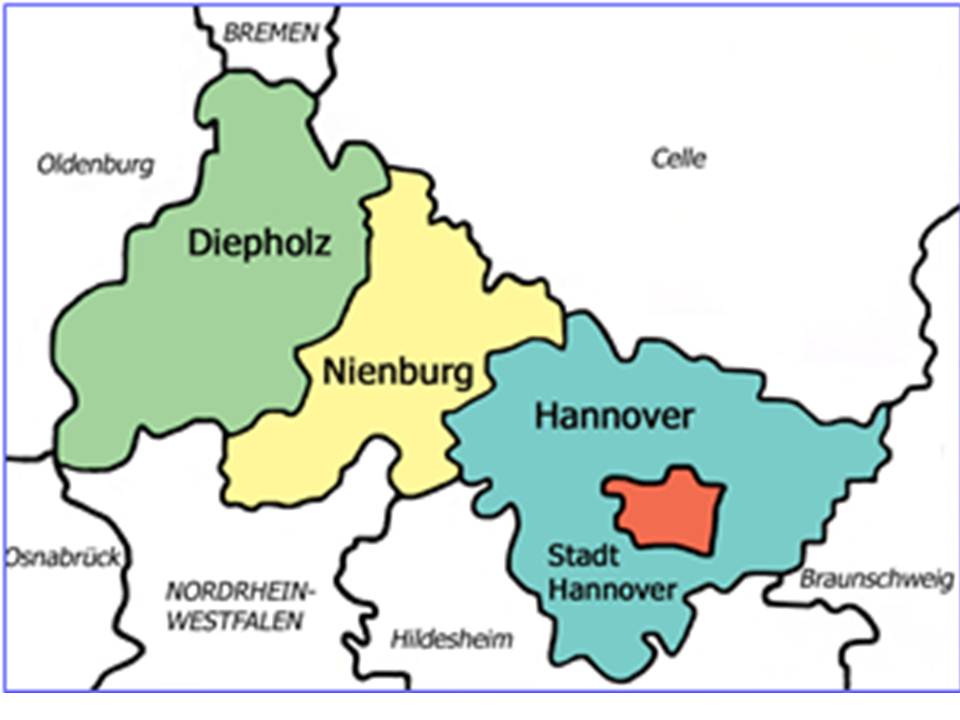 Zuständigkeitsbereich des Gewerbeaufsichtsamtes Hannover
